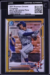 2021 Bowman Chrome Gold Refractor Jeremy Pena PROSPECT /50 #BCP