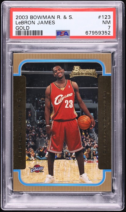 2007 Bowman Chrome Black Refractor LeBron James /199 #23 PSA 9