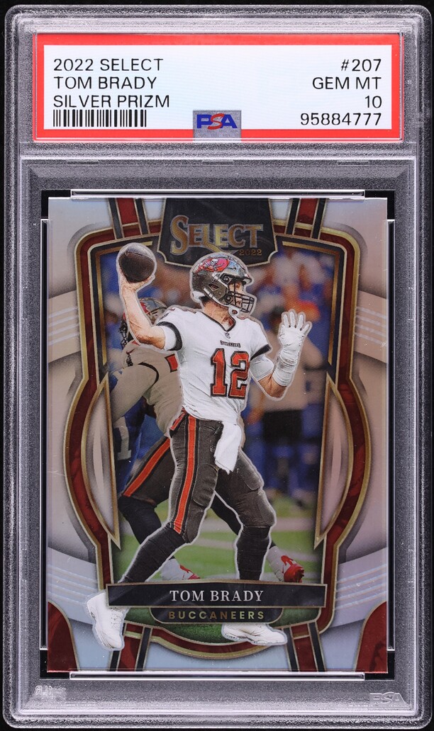 2022 Select Club Level Silver Prizm Tom Brady #207 PSA 10 GEM MINT
