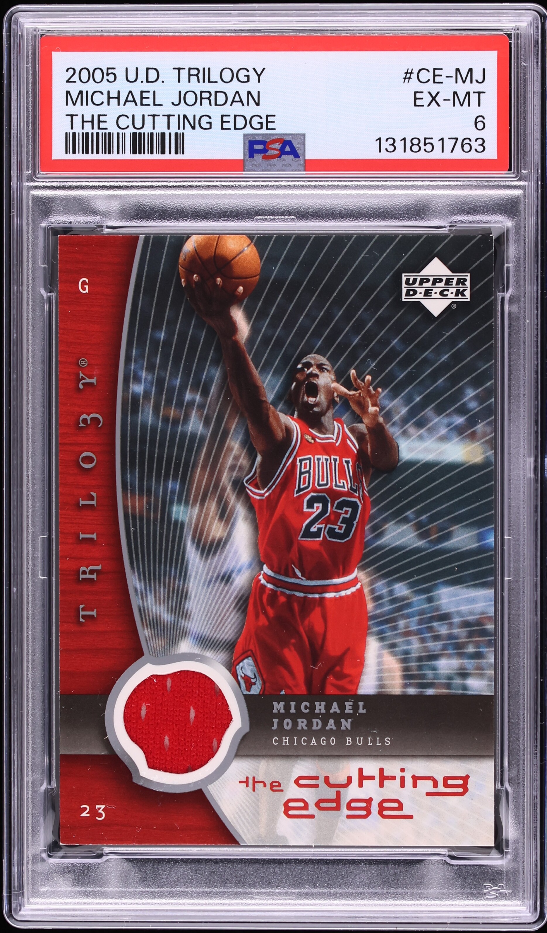 マイケルジョーダン キャプテンアメリカ タートルズ チャッキー 2005 Upper Deck Trilogy The Cutting Edge Michael Jordan PATCH #CE