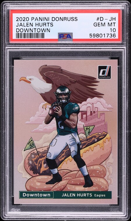 2020 Donruss Downtown Jalen Hurts ROOKIE #D-JH PSA 10 GEM MINT