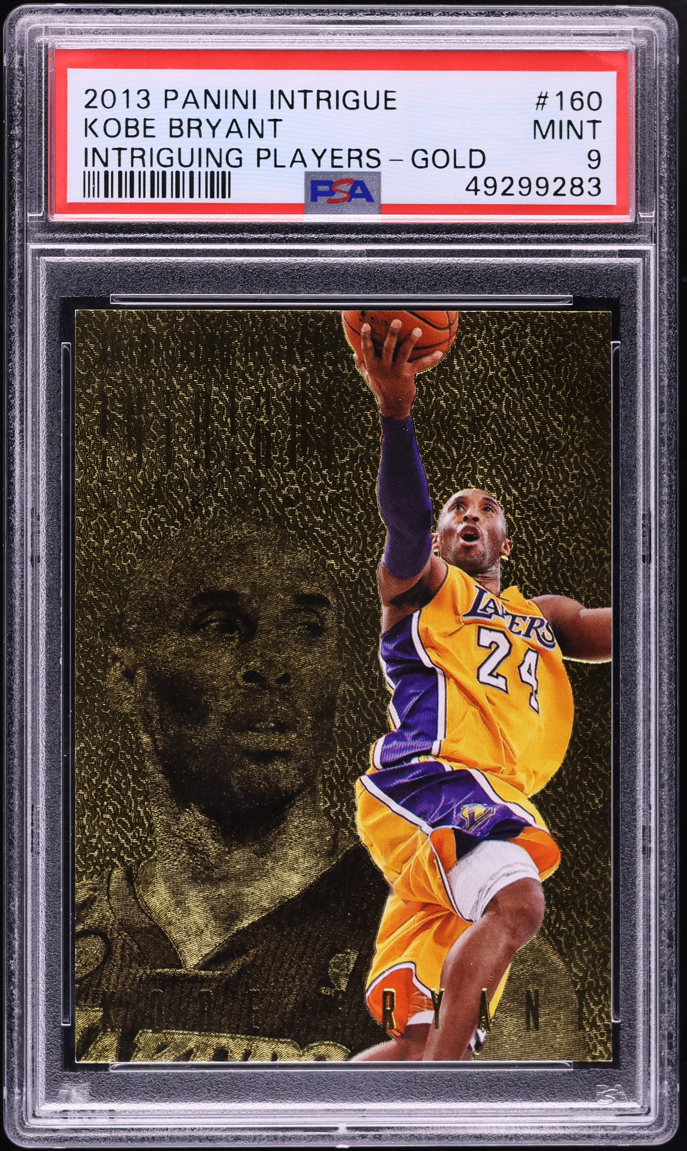 2013 Panini Intrigue Intriguing Players Gold Kobe Bryant /10 #160