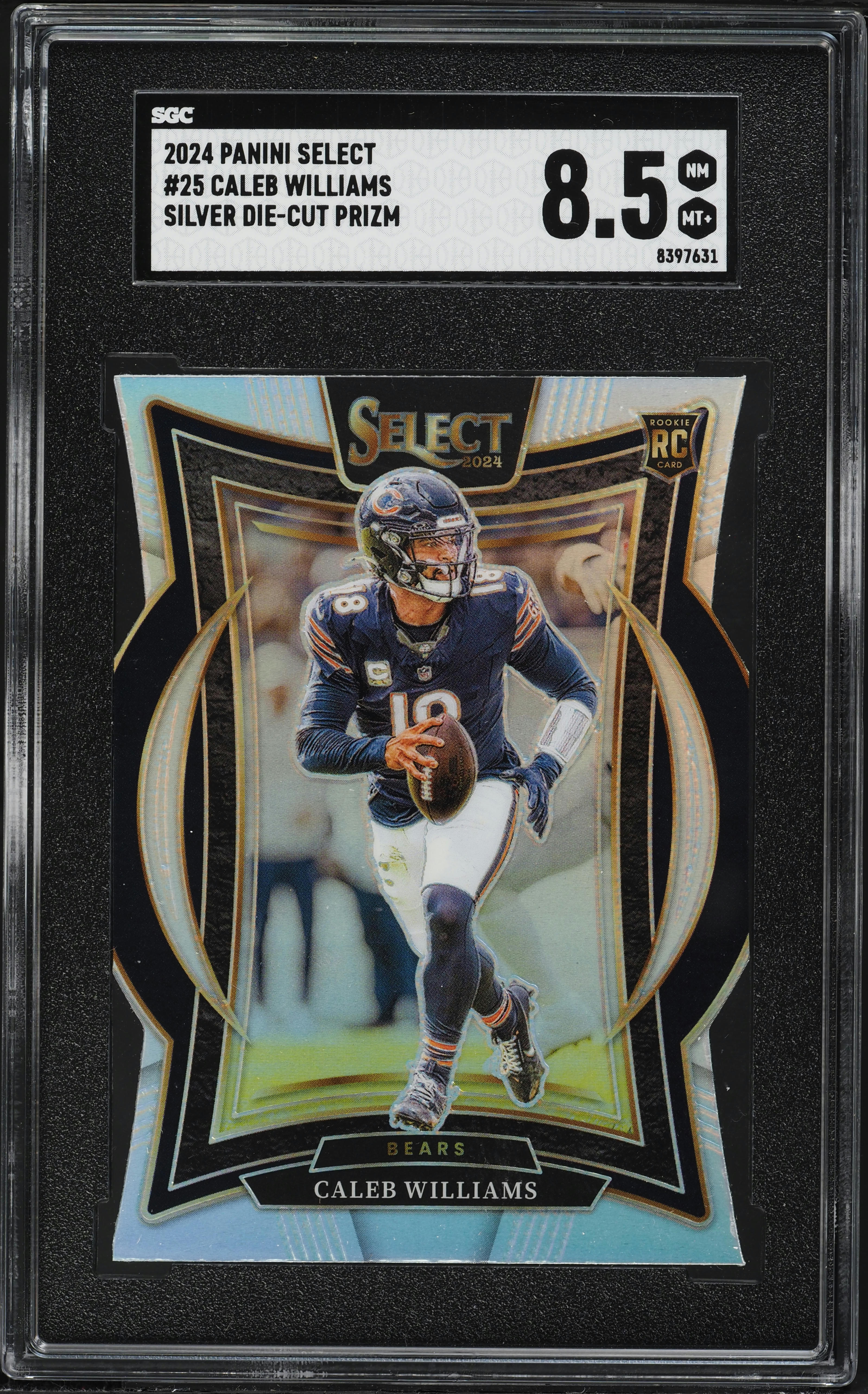 2024 Select Concourse Silver Prizm Die-Cut Caleb Williams ROOKIE