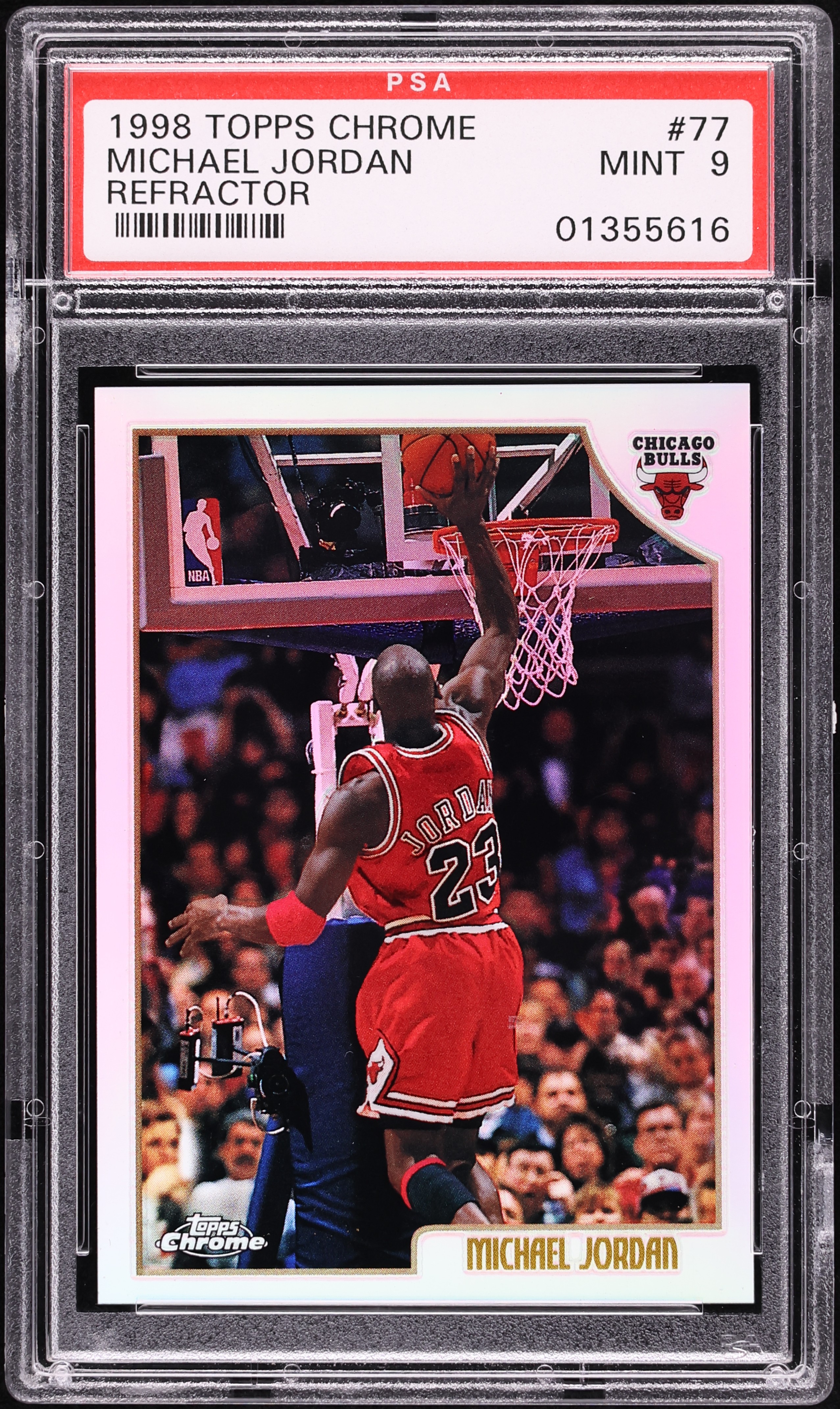 1998 Topps Chrome Preview Refractor Michael Jordan #77 PSA 9 MINT