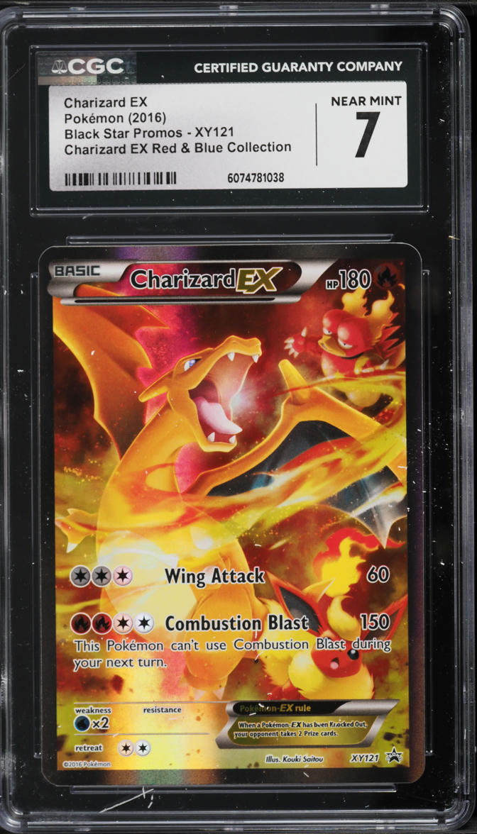 2016 Pokemon XY Promo EX Red & Blue Collection Full Art Charizard EX CGC 7 NRMT
