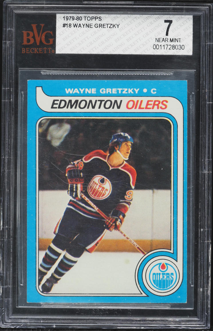 1979 Topps Hockey Wayne Gretzky ROOKIE #18 BVG 7 NRMT