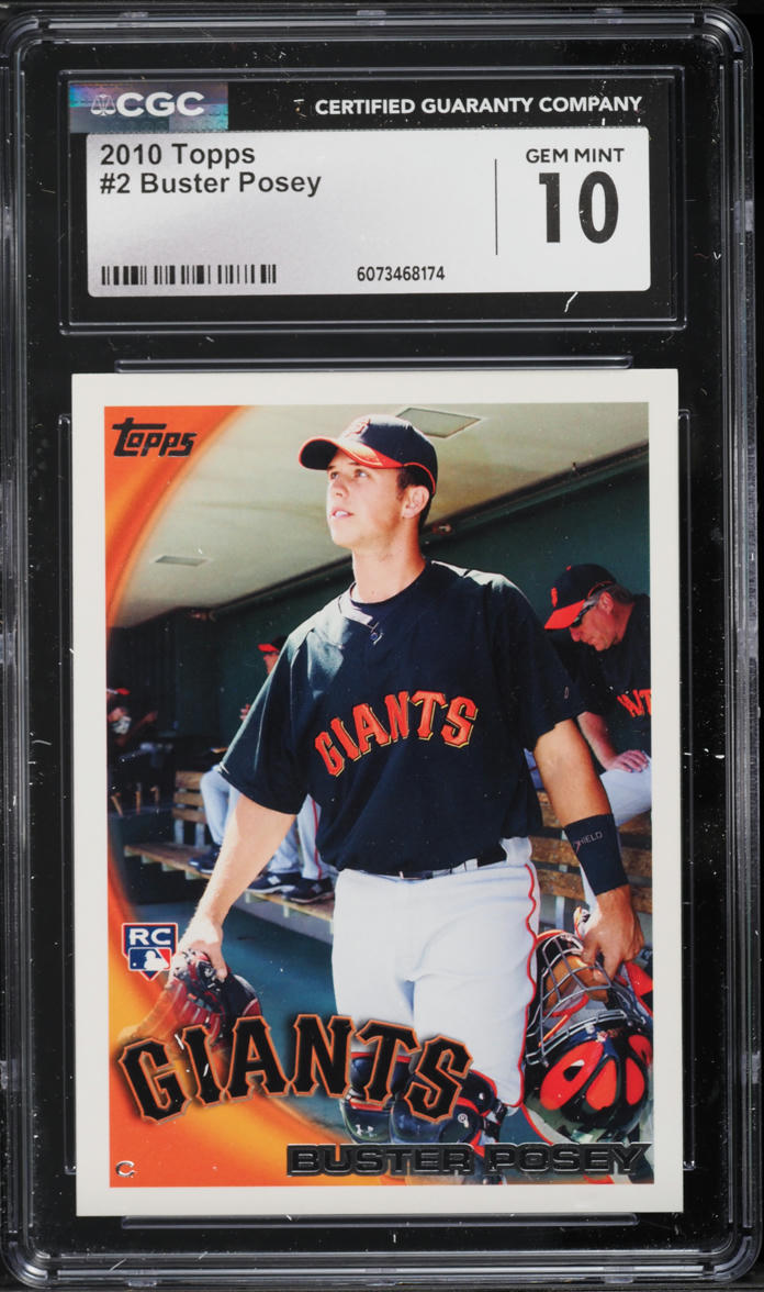 2010 Topps Buster Posey ROOKIE #2 CGC 10 GEM MINT