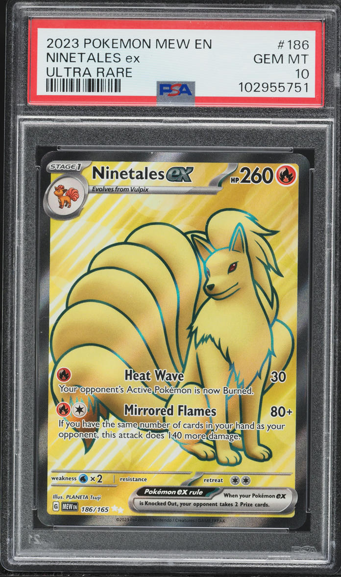 2023 Pokemon Scarlet & Violet 151 Full Art Ninetales ex #186 PSA 10 GEM MINT