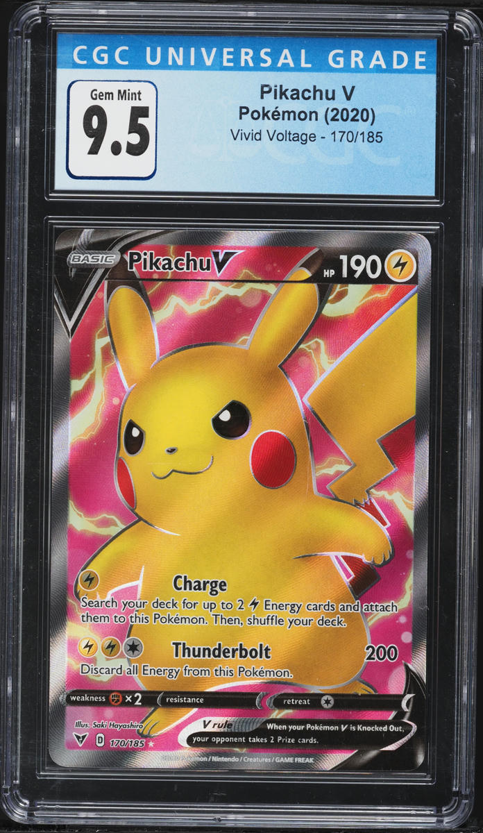 2020 Pokemon Sword & Shield Vivid Voltage Full Art Pikachu V #170