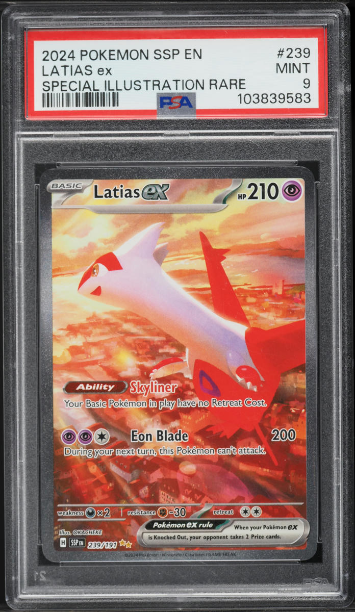 2024 Pokemon Scarlet & Violet Surging Sparks SIR Latias EX #239 PSA 9 MINT