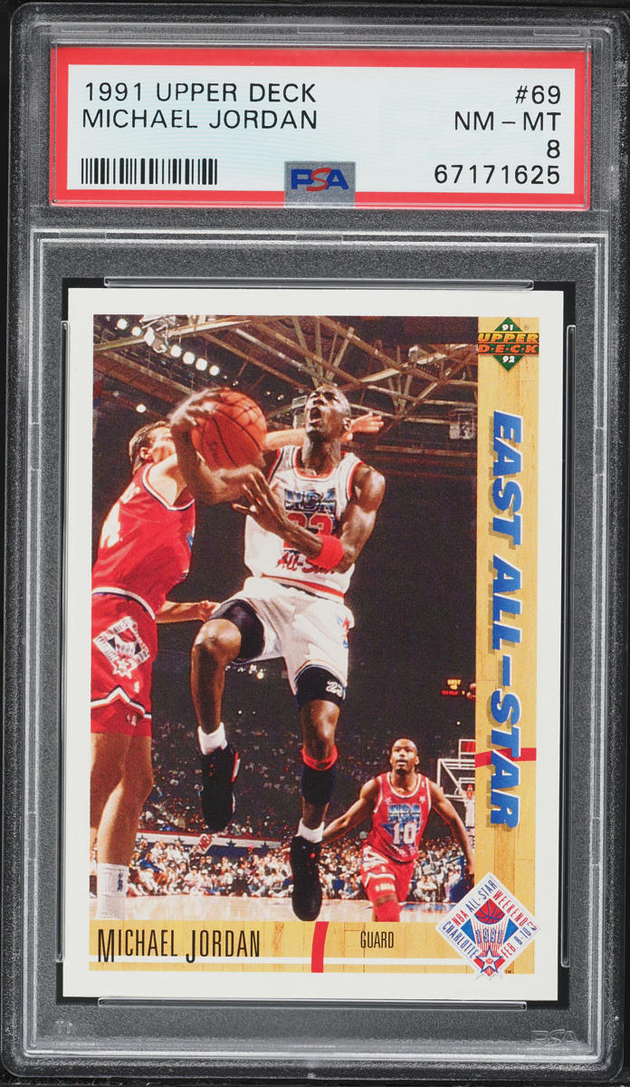 1991 Upper Deck Basketball Michael Jordan #69 PSA 8 NM-MT
