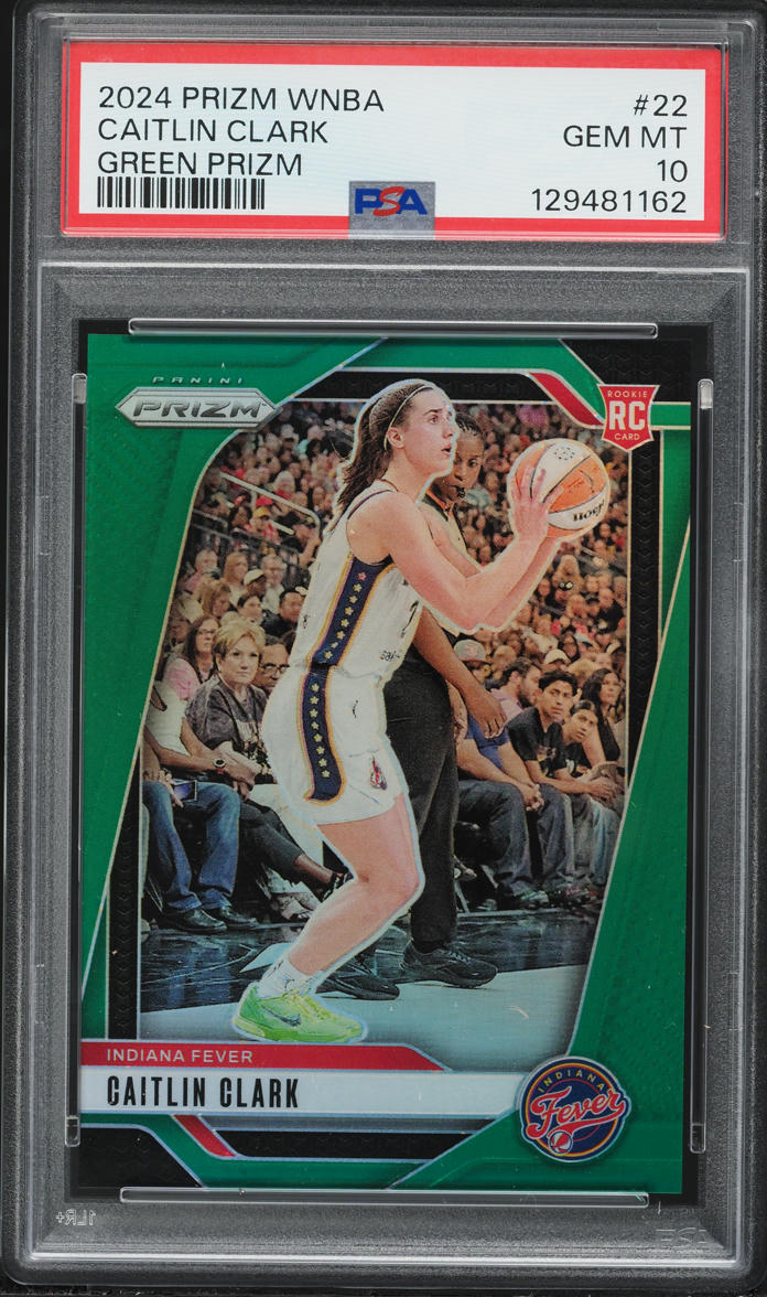 2024 Panini Prizm WNBA Green Caitlin Clark ROOKIE #22 PSA 10 GEM MINT