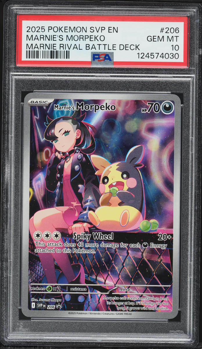 2025 Pokemon Scarlet & Violet Promo Rival Battle Deck Marnie's Morpeko #206 PSA 10 GEM MINT