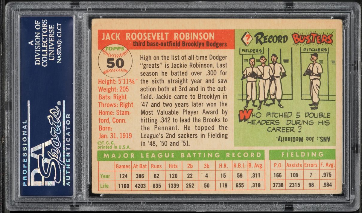 1955 Topps Jackie Robinson #50 PSA 4 VGEX