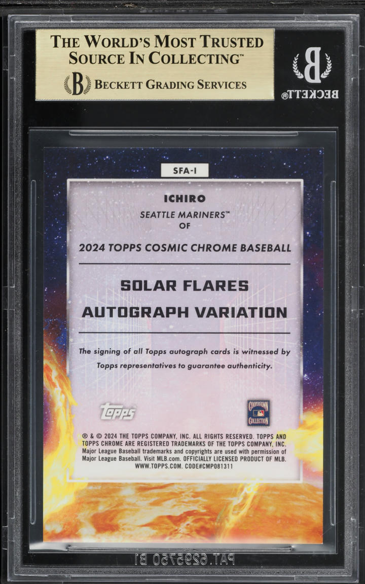 2024 Topps Cosmic Chrome Solar Flare Red Refractor Ichiro AUTO #SFA-I BGS 9.5 GEM MINT