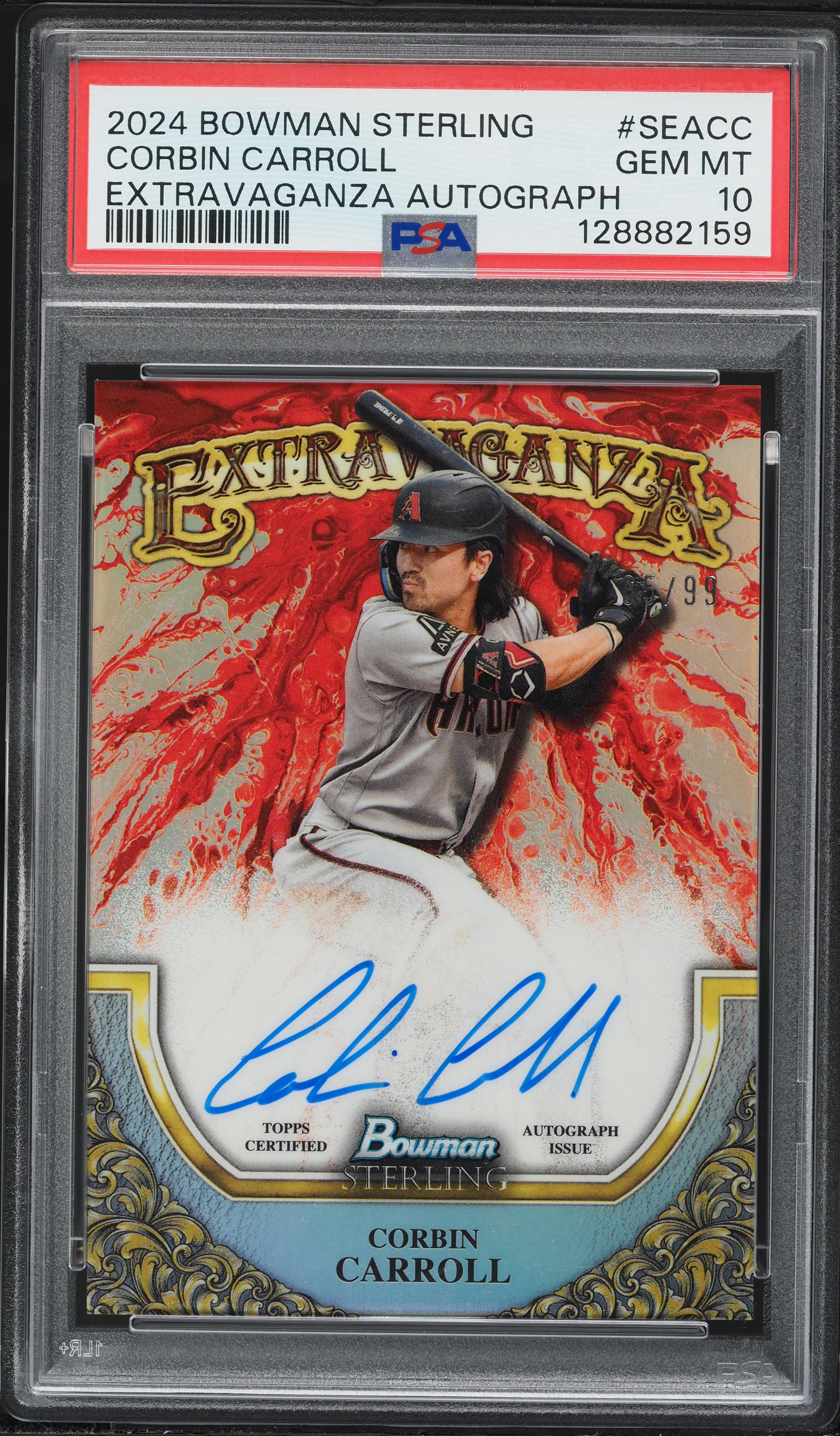 2024 Bowman Sterling Extravaganza Corbin Carroll AUTO /99 #SEA-CC