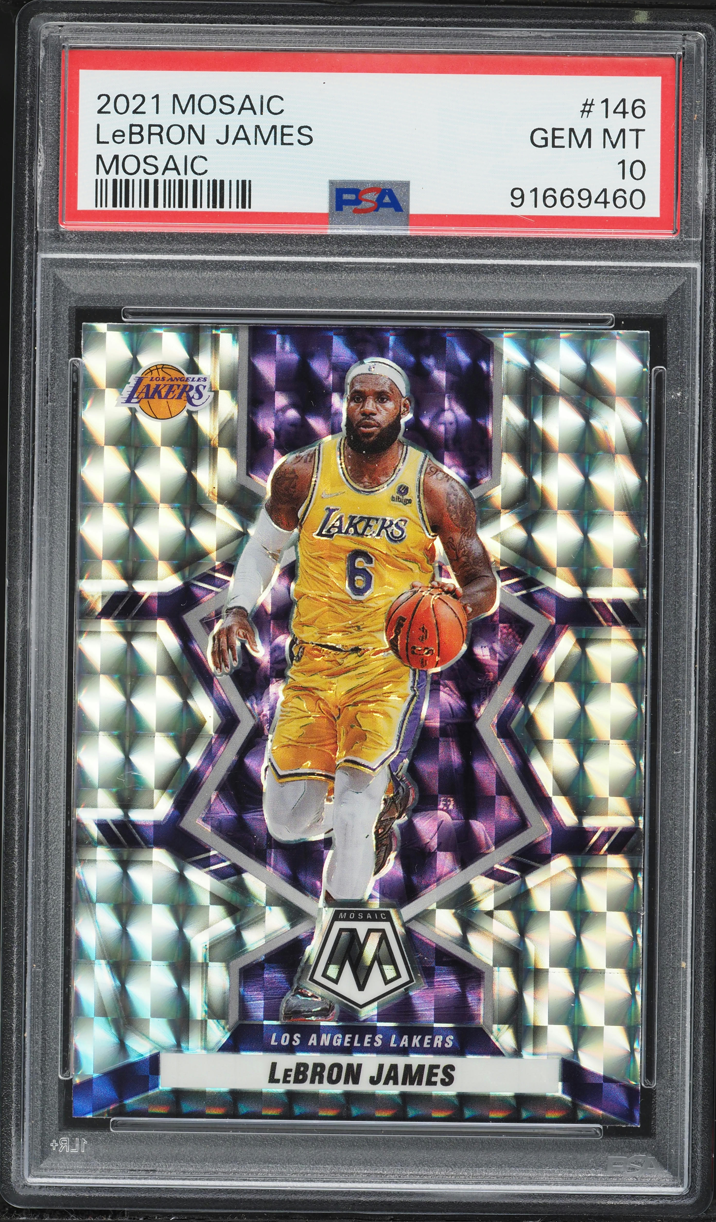 2021 Panini Mosaic LeBron James #146 PSA 10 GEM MINT on Fanatics
