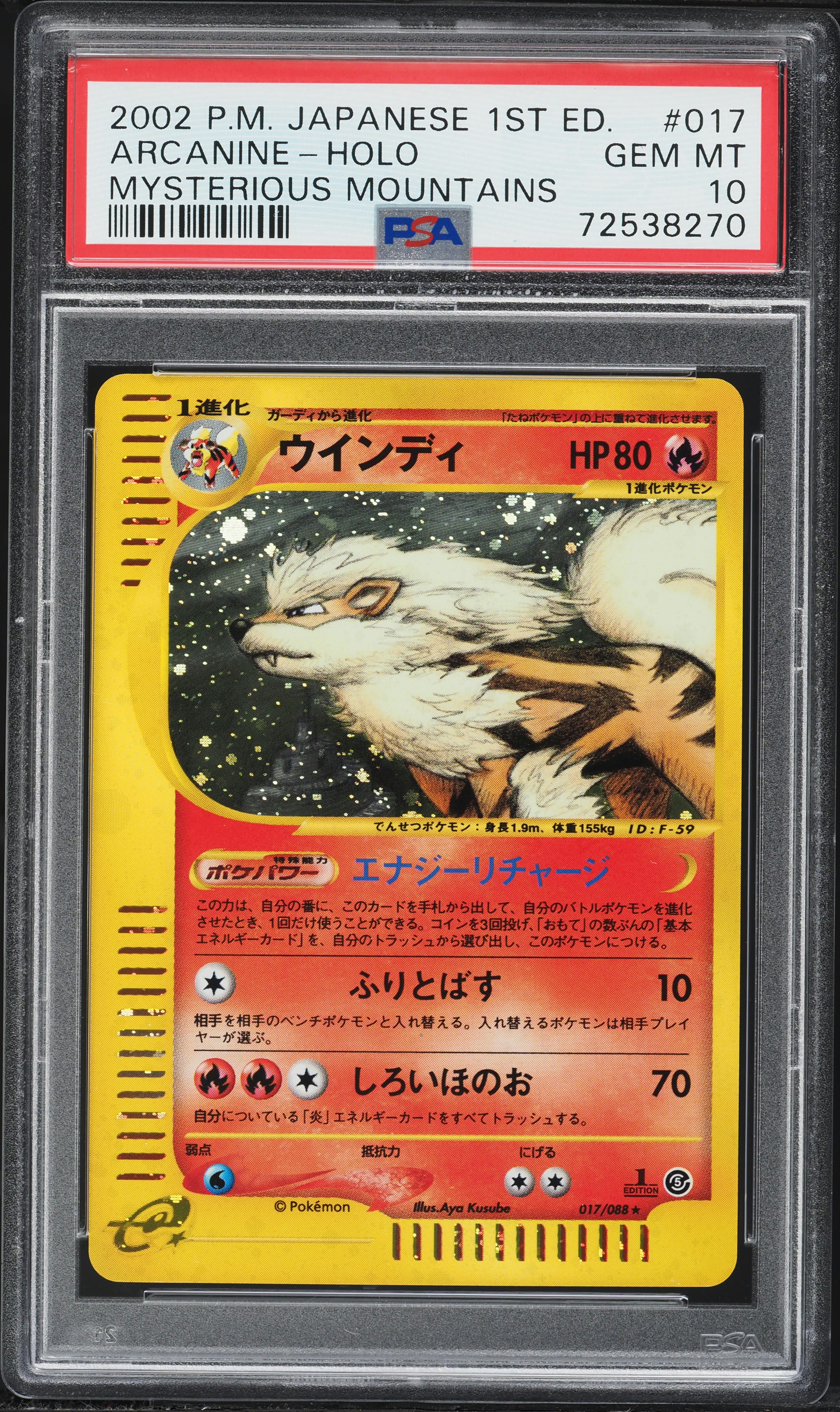 2002 Pokemon Japanese Mysterious Mountains 1st Edition Holo