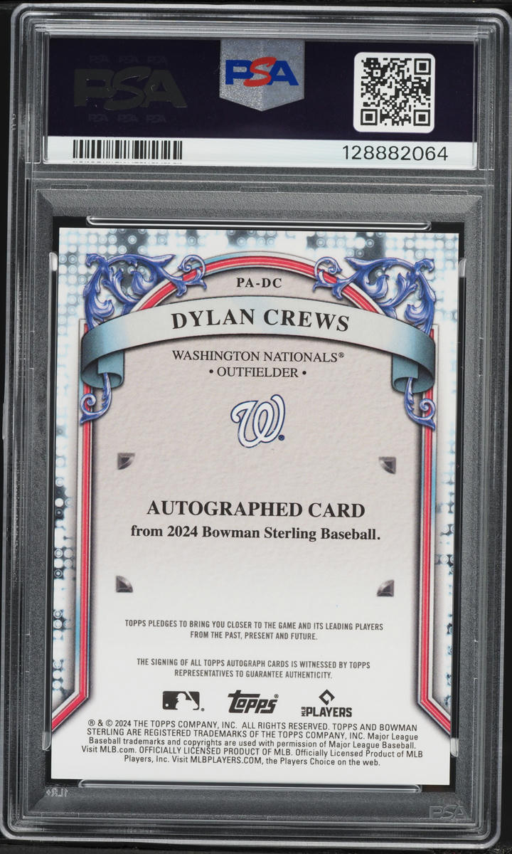 2024 Bowman Sterling Dylan Crews PROSPECT AUTO #PADC PSA 10 GEM MINT