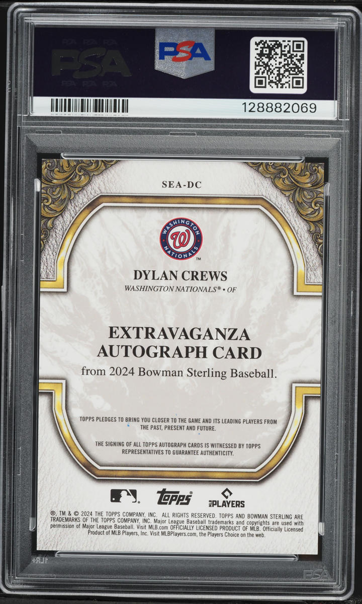 2024 Bowman Sterling Extravaganza Blue Scintillate Dylan Crews PROSPECT AUTO /25 #SEADC PSA 10