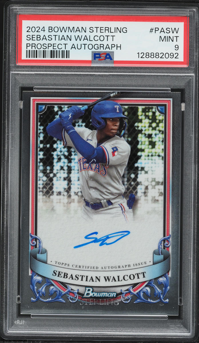 2024 Bowman Sterling Sebastian Walcott PROSPECT AUTO #PA-SW PSA 9 MINT