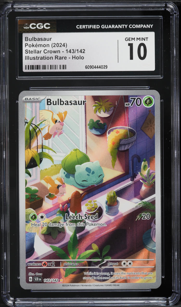 2024 Pokemon Scarlet & Violet Stellar Crown IR Bulbasaur #143 CGC 10 GEM MINT