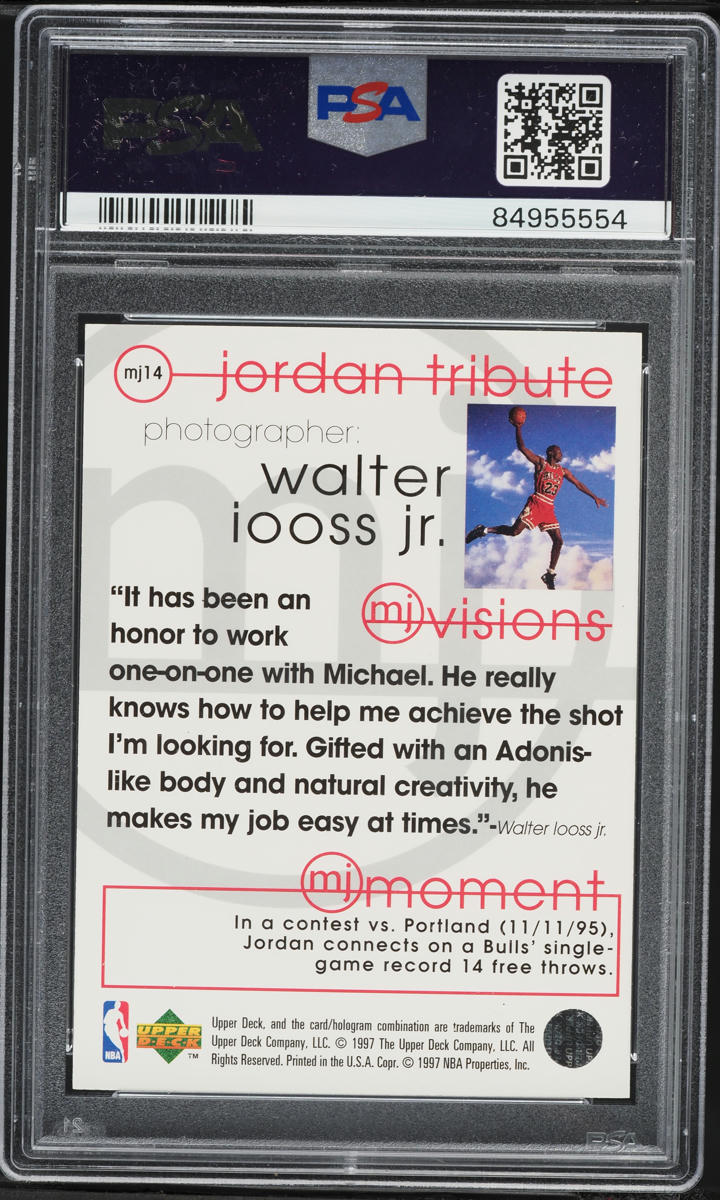 1996 Upper Deck Tribute MJ Visions Michael Jordan #MJ14 PSA 10 GEM