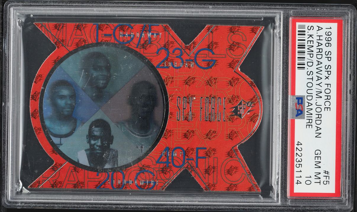 1996 SPx Force Hardaway Michael Jordan Kemp Stoudamire #F5 PSA 10 GEM MINT