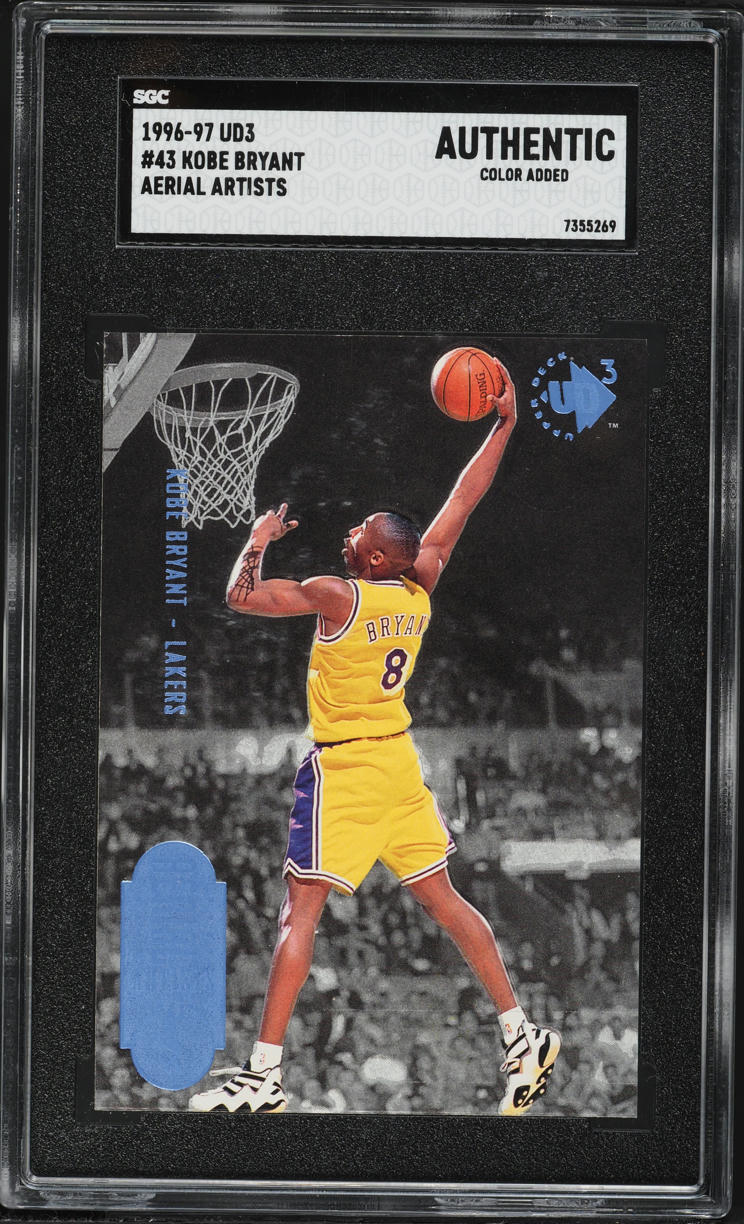 1996 UD3 Aerial Artists Kobe Bryant ROOKIE #43 SGC AUTH on