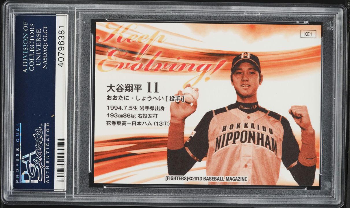 2013 BBM Japan Keep Evolving! Shohei Ohtani ROOKIE #KE1 PSA 10 GEM