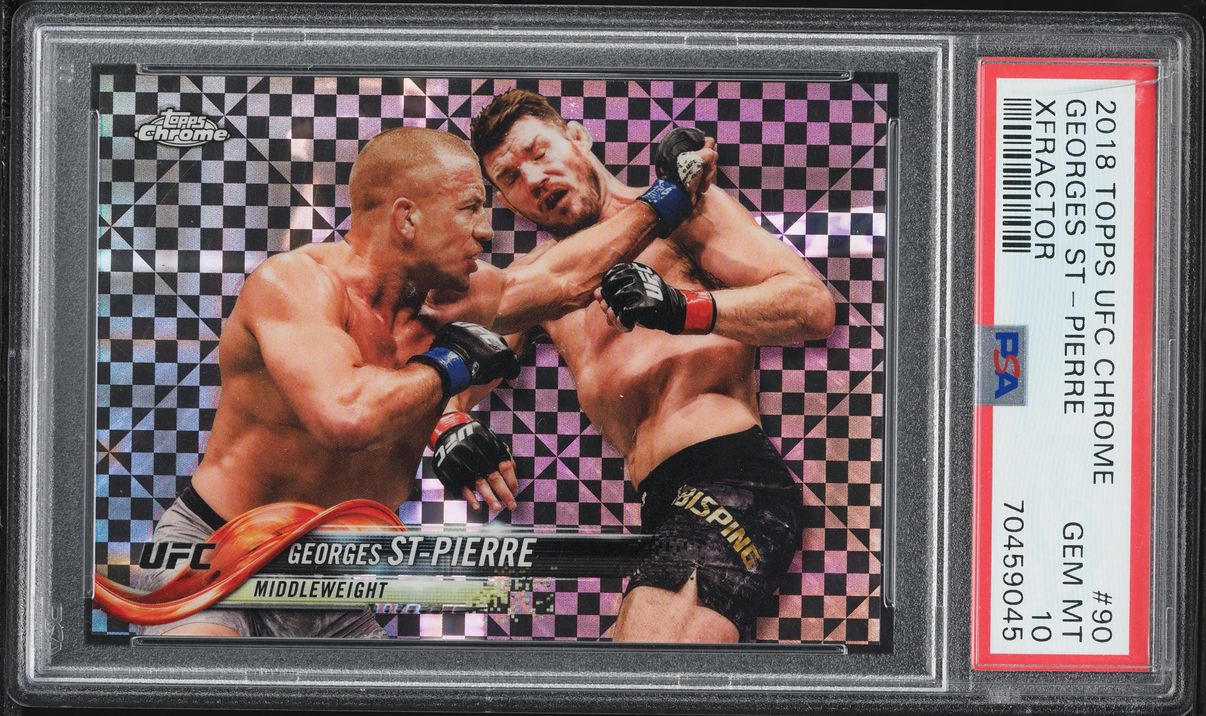 2018 Topps Chrome UFC Xfractor Georges St-Pierre #90 PSA 10 GEM MINT