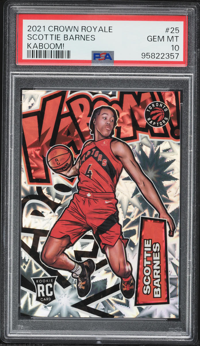 2021 Panini Crown Royale Kaboom! Scottie Barnes ROOKIE #25 PSA 10 GEM MINT