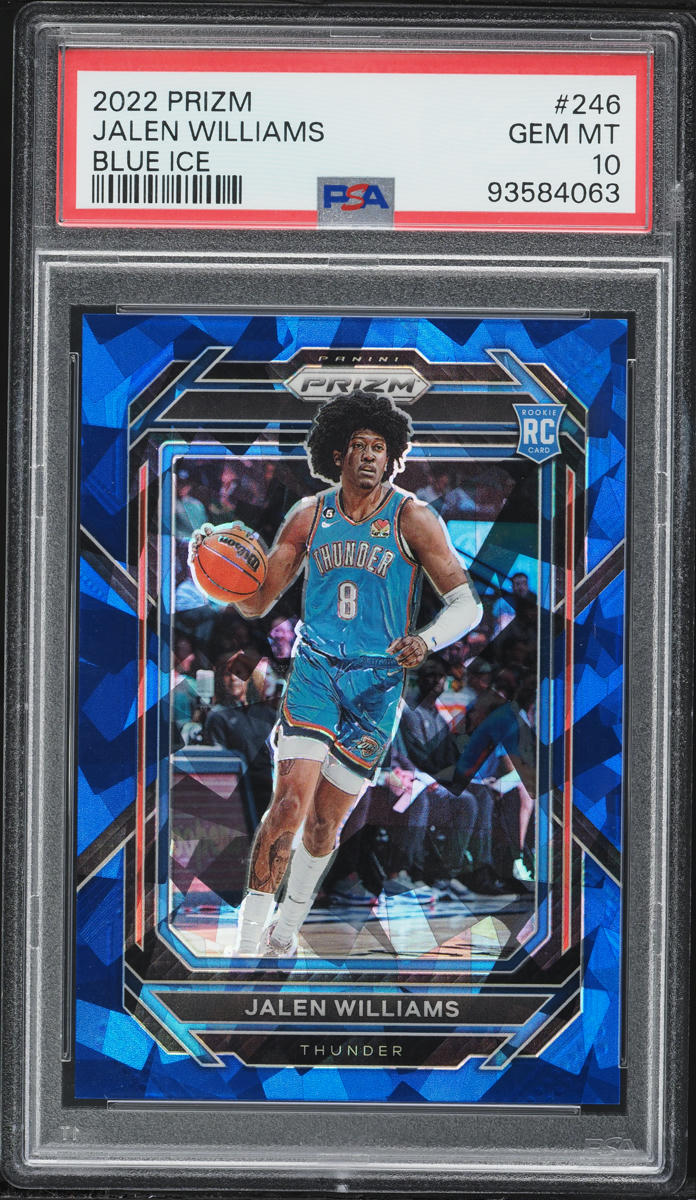 2022 Panini Prizm Blue Ice Jalen Williams ROOKIE /125 #246 PSA 10 GEM MINT