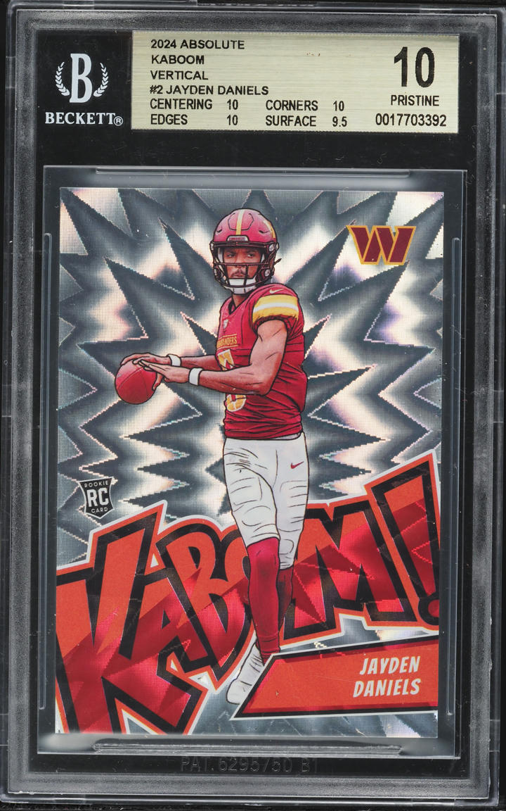2024 Absolute Kaboom Vertical Jayden Daniels ROOKIE #2 BGS 10 PRISTINE