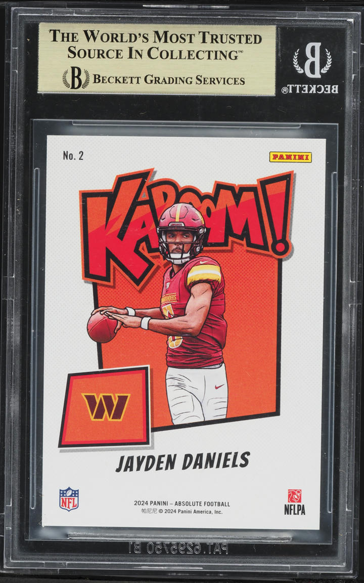 2024 Absolute Kaboom Vertical Jayden Daniels ROOKIE #2 BGS 10 PRISTINE