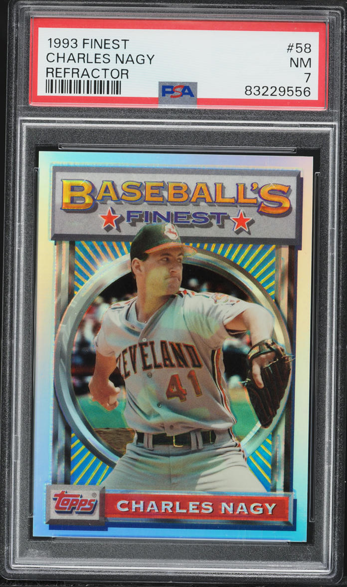 1993 Finest Refractor Charles Nagy #58 PSA 7 NRMT