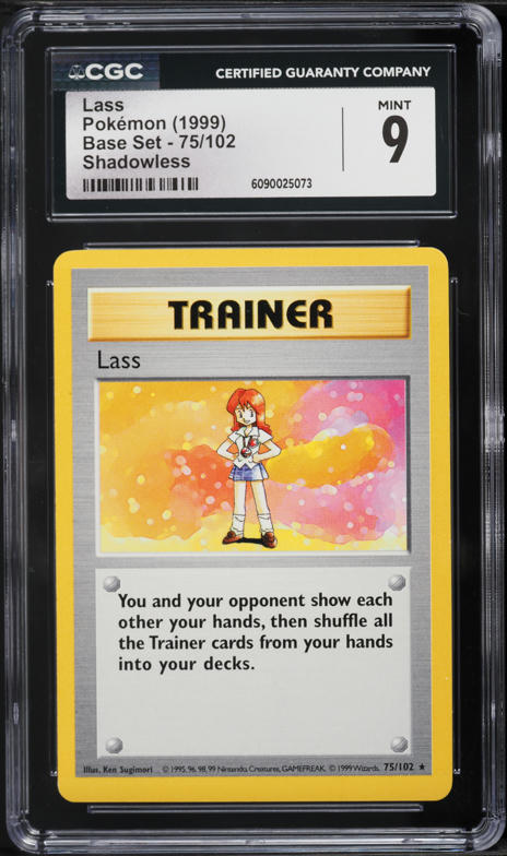 1999 Pokemon Base Set Shadowless Lass #75 CGC 9 MINT