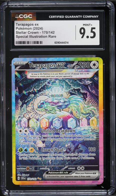 2024 Pokemon Scarlet & Violet Stellar Crown SIR Terapagos ex #170 CGC 9.5 MINT+