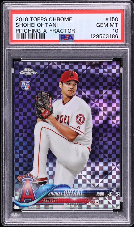 2018 Topps Chrome Pitching Xfractor Shohei Ohtani ROOKIE #150 PSA 10 GEM MINT