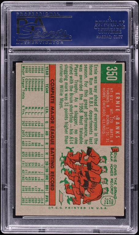 1959 Topps Ernie Banks #350 PSA 6 EXMT