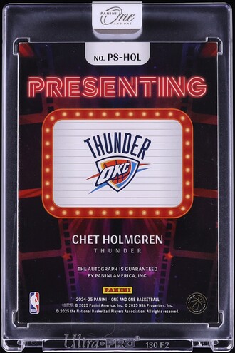 2024 Panini One And One Presenting Chet Holmgren AUTO JERSEY # 7/10 #PS-HOL