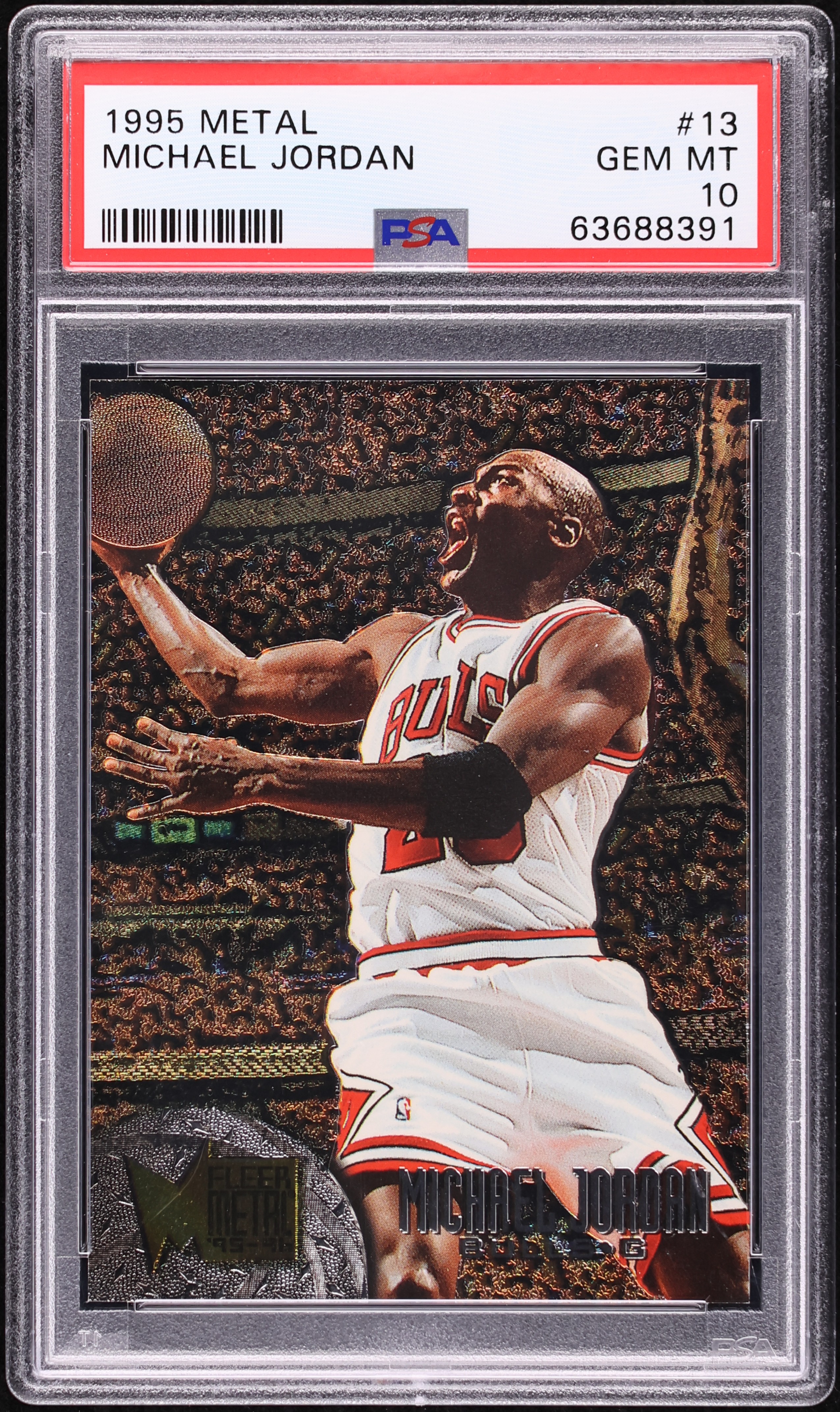 1995 Metal Basketball Michael Jordan #13 PSA 10 GEM MINT on