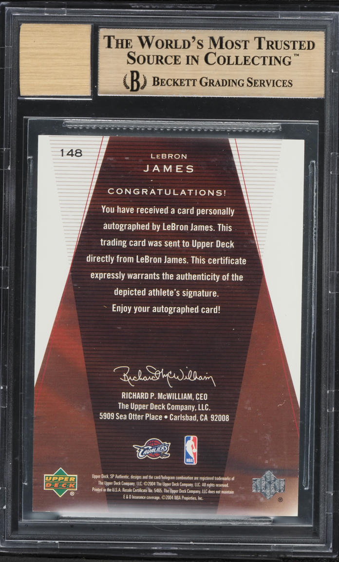 lebron james sp authentic card