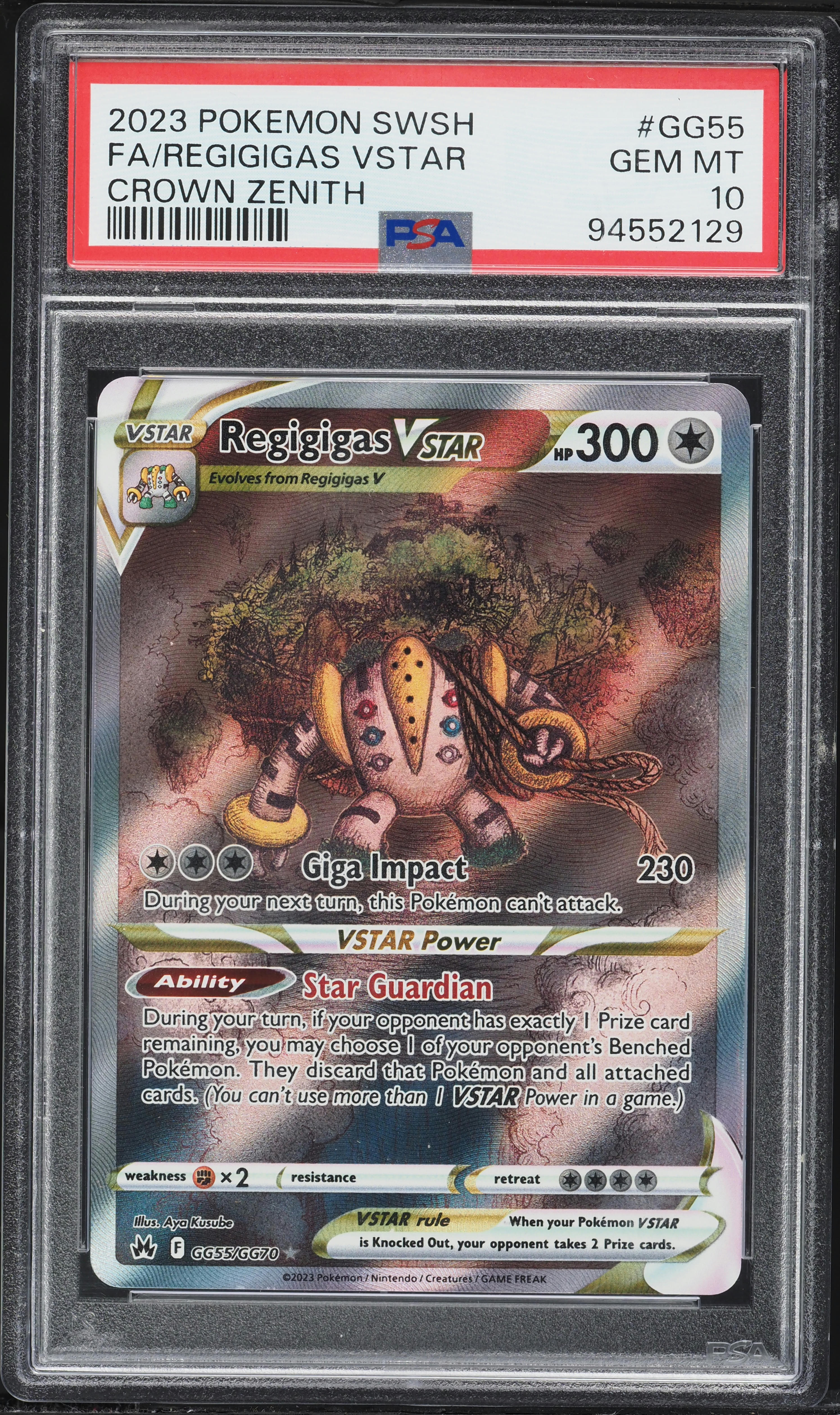 2023 Pokemon Sword & Shield Crown Zenith Alt Art Regigigas VSTAR