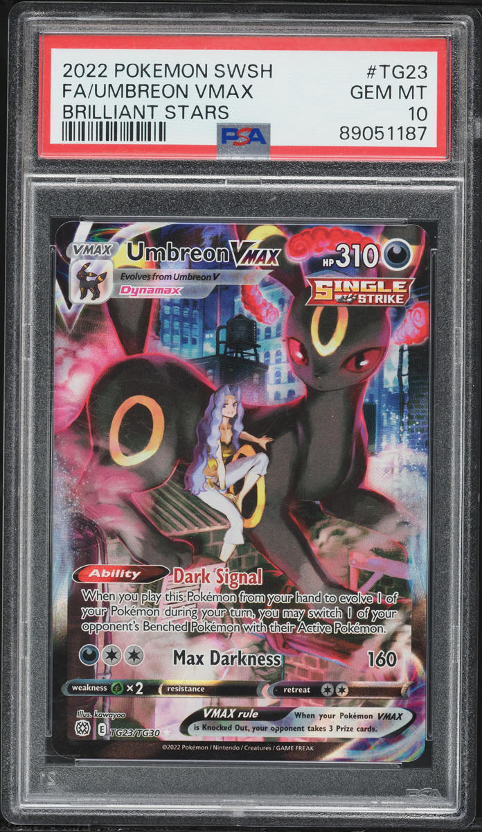 2022 Pokemon Sword & Shield Brilliant Stars Trainers Gallery Umbreon VMAX #TG23 PSA 10 GEM MINT