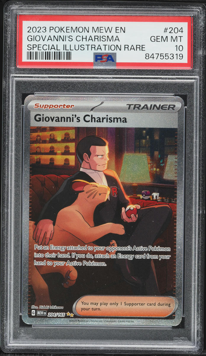 2023 Pokemon Scarlet & Violet 151 SIR Giovanni's Charisma #204 PSA 10 GEM MINT