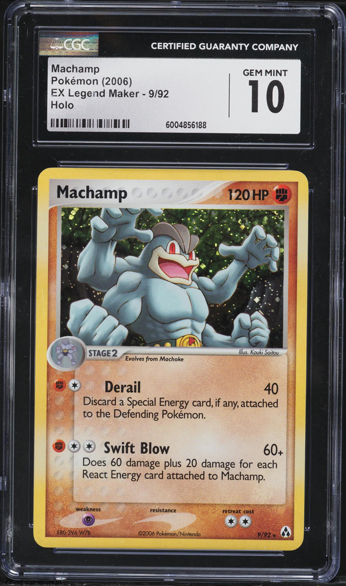 2006 Pokemon EX Legend Maker Holo Machamp #9 CGC 10 GEM MINT