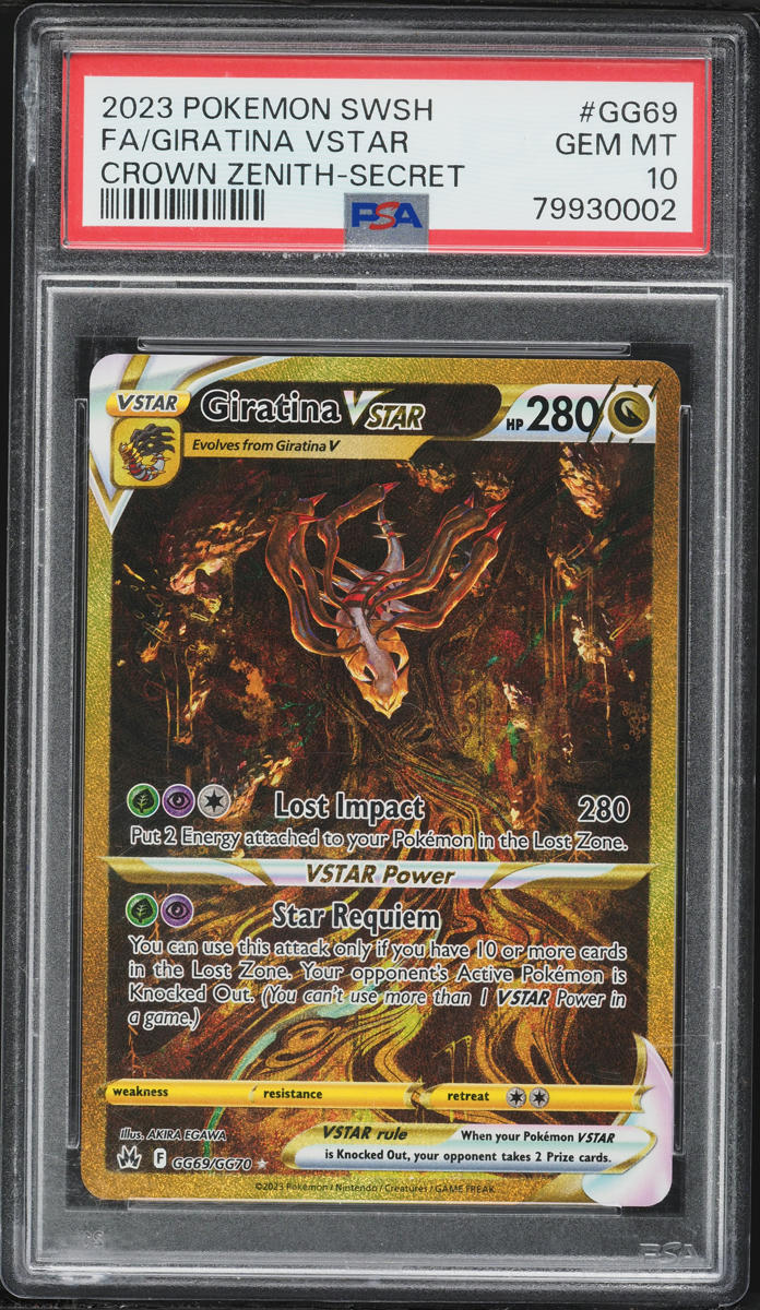 2023 Pokemon SWSH Crown Zenith Gold Rare Giratina VSTAR #GG69 PSA 10 GEM MINT