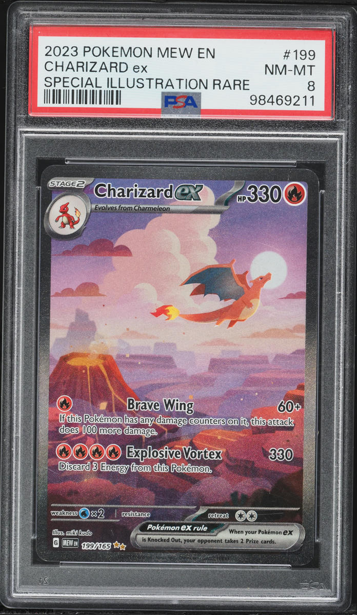 2023 Pokemon Scarlet & Violet 151 SIR Charizard ex #199 PSA 8 NM-MT