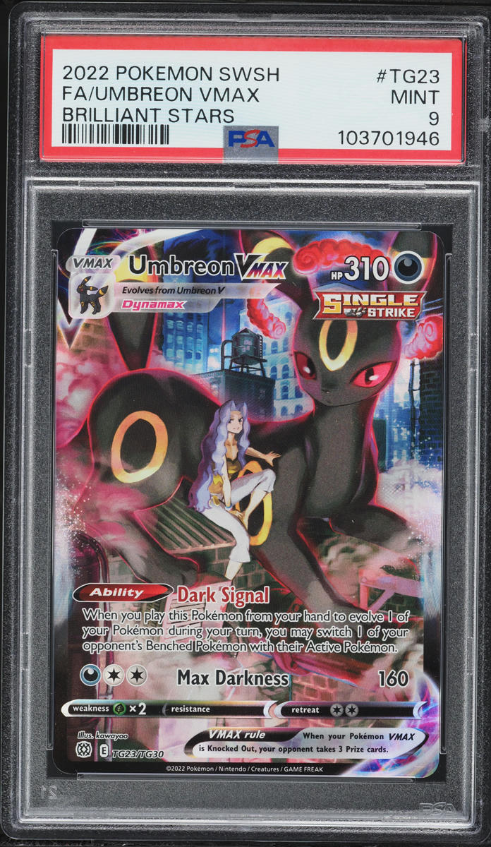 2022 Pokemon Sword & Shield Brilliant Stars CHR Umbreon VMAX #TG23 PSA 9 MINT